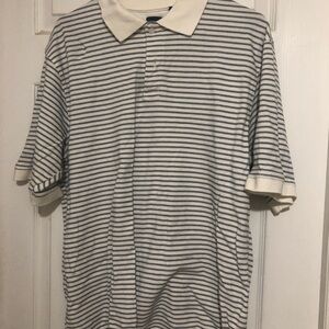 Arrow Navy and White Striped Polo Shirt